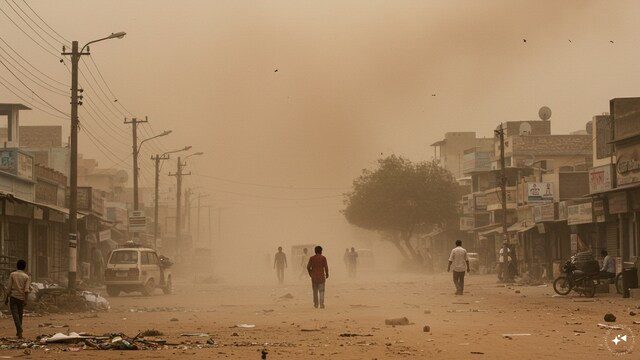 Dust Storm Alert: धूल से भरी हुई आंधी, 70kmph की स्पीड वाली हवा और ...