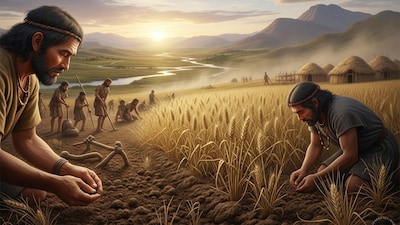 गेहूं की शुरुआत कहां और कब हुई-गेहूं की कहानी शुरू होती है “Fertile Crescent” से  यानी वो इलाका जो आज के इराक, सीरिया, तुर्की और लेबनान के बीच आता है.करीब 9600 ईसा पूर्व यानी आज से करीब 11,500 साल पहले, जब इंसान शिकार और जंगलों से अनाज चुनने पर निर्भर था, तब उसने पहली बार खेती करना सीखा.