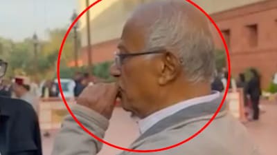 Video: TMC MP Saugata Roy Vapes in Parliament Complex, Sparks Row