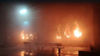 Train fire viral video