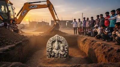 Ancient Pal Dynasty Shiva-Parvati Idol Unearthed in Hazaribagh PM Awas