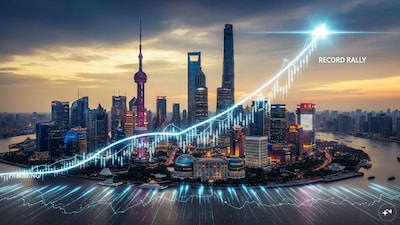 चीन के शेयर बाजार में ऐतिहासिक उछाल: AI, विनिर्माण और FII खरीदारी से रिकॉर्ड तोड़ तेजी.