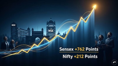 शेयर बाजार में बंपर उछाल: सेंसेक्स 650 अंक चढ़ा, निफ्टी 212 अंक ऊपर, जानिए कारण.
