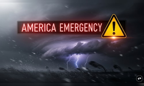 अमेरिका में आपातकाल घोषित, कई राज्यों में तूफान और तबाही से भारी नुकसान