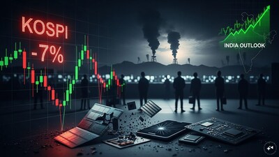 दक्षिण कोरियाई बाजार में 7.23% की ऐतिहासिक गिरावट, $270 अरब डॉलर स्वाहा.