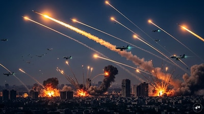 Drone Missile Explosion Attack