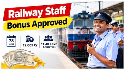 Railway Employees Bonus: Central Government Approves 78 Days Productivity-Linked Bonus