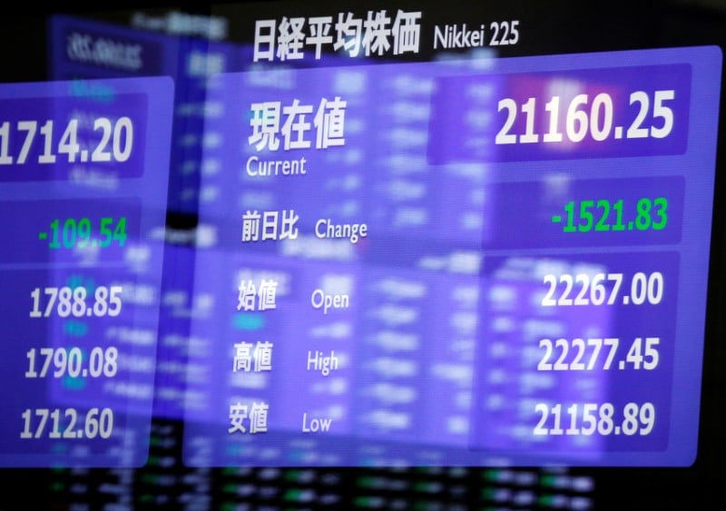 Global shares slip, dollar soars vs yen on Bank of Japan policy expectations
