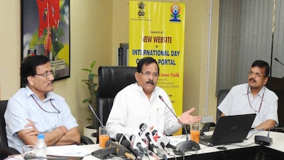 New Delhi: The Minister of State for AYUSH (Independent Charge) and Health &amp; Family Welfare Shripad Yesso Naik addresses at the launch of the revamped website of the Ministry of AYUSH, in New Delhi, on May 25, 2016. (Photo: IANS/PIB)