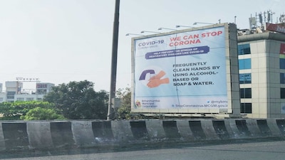 Safety precaution hoardings by Brihanmumbai Municipal Corporation (BMC) have sprung up across the Mumbai skyline. Photo: Abhishek Jha 