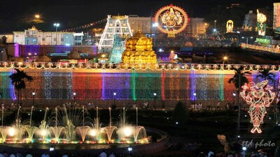 6. Tirupati Balaji Temple | Tirupathi Balaji Temple, also known as Sri Venkateswara Temple, is located in the Tirumala Hills in Andhra Pradesh. The temple is dedicated to Lord Venkateshwara, incarnation of Lord Vishnu. The temple is renowned for its head-shaving custom, long queues, and laddu prasadam.