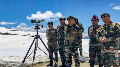 **EDS: FILE PHOTO** Tawang: General Officer Commanding-in-Chief Eastern Command, Lt Gen MM Naravane, review the security situation and operational preparedness in the border areas of Arunachal Pradesh, in Tawang, Saturday, April 27, 2019. As per the military sources said on Monday, Dec. 12, 2022, Indian and Chinese soldiers clashed at a location along the Line of Actual Control (LAC) in the Tawang sector of Arunachal Pradesh on December 9. (PTI Photo) (PTI12_12_2022_000317B)