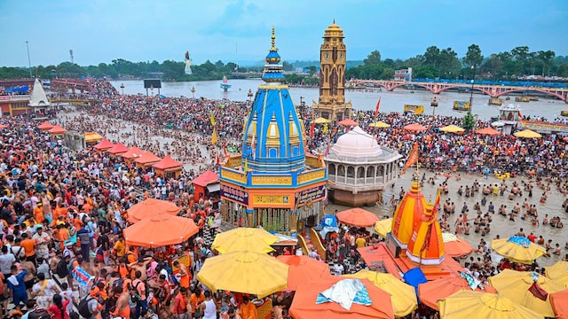 Haridwar and Rishikesh, Uttarakhand | Haridwar and Rishikesh, two holy towns that act as entry points to the Char Dham Yatra, are tucked away in the Himalayan foothills. Rishikesh is referred to as the Yoga Capital of the World, and Haridwar is popular for the Ganga Aarti at Har Ki Pauri. (Image: PTI) Haridwar and Rishikesh, Uttarakhand | Haridwar and Rishikesh, two holy towns that act as entry points to the Char Dham Yatra, are tucked away in the Himalayan foothills. Rishikesh is referred to as the Yoga Capital of the World, and Haridwar is popular for the Ganga Aarti at Har Ki Pauri. (Image: PTI)