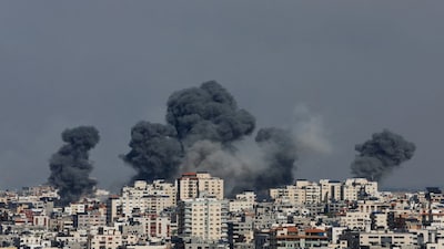Smoke rises over Gaza after Israeli airstrikes as the US pushes to prevent ceasefire collapse.