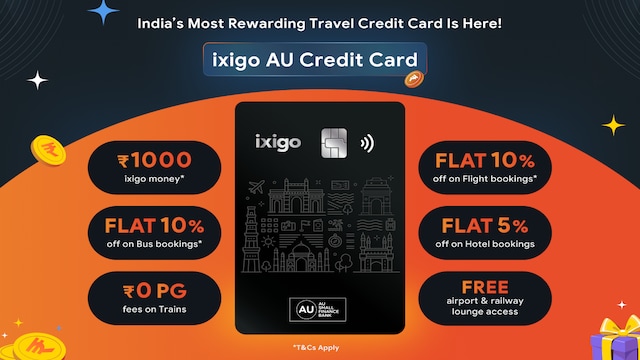 Ixigo AU Credit CardA lifetime-free card, the Ixigo AU Credit Card is tailored for train and bus travellers. It provides 16 domestic railway lounge visits annually, discounts on Ixigo bookings, and zero forex markup fees. Ixigo AU Credit CardA lifetime-free card, the Ixigo AU Credit Card is tailored for train and bus travellers. It provides 16 domestic railway lounge visits annually, discounts on Ixigo bookings, and zero forex markup fees.