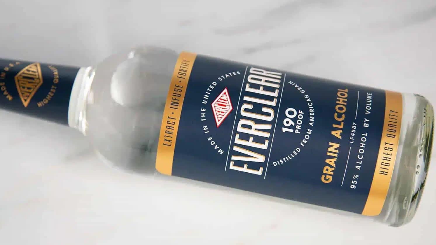 No 2. Everclear 190 | Alcohol by volume content | 95% | This American spirit has a big reputation and is famous for being practically tasteless. Despite Everclear being a pop culture hit (even inspiring the name of a rock band), its sale is illegal in multiple states including California and New York.