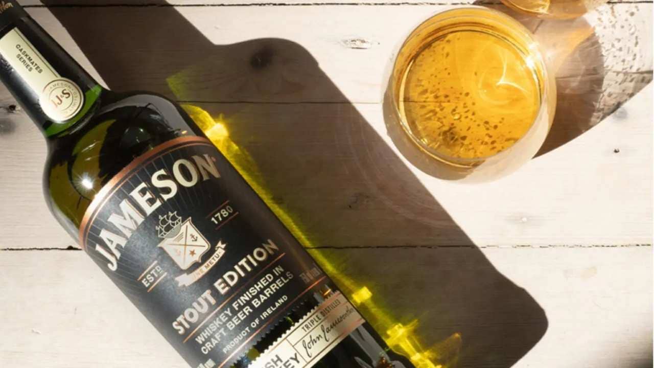 2. Jameson Caskmates (Price: ₹3,790) | Born from the collaboration between Jameson and Cork's Franciscan Well Brewery, this whiskey is aged in craft stout-seasoned oak barrels, keeping intact the brand's signature smoothness. Caskmates is a head-turning and modern Irish whiskey.