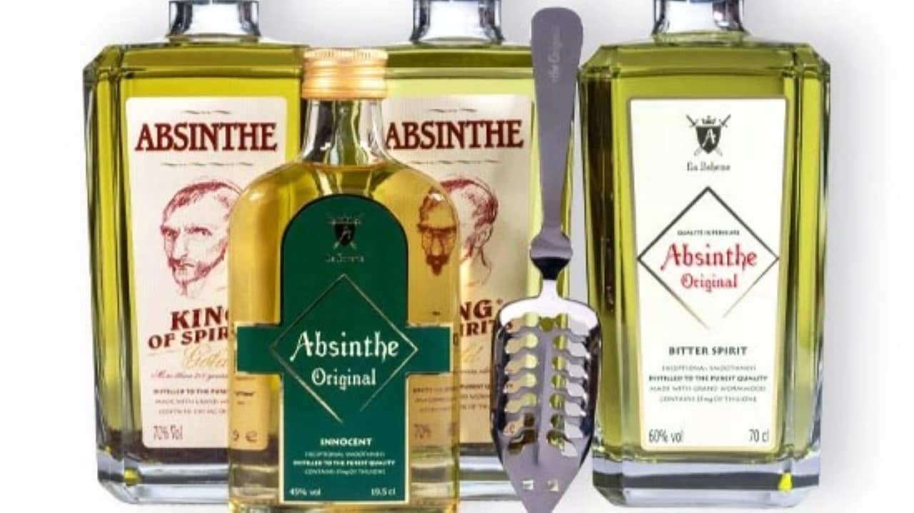 No 12. King of Spirits Gold Absinthe | Alcohol by volume content: 70% | Using a high level of thujone in its recipe — a neurotoxic chemical found in wormwood — this Czech-made absinthe promises drinkers that colors will seem more vivid and your mind will be more receptive. The taste is said to be particularly harsh, however.