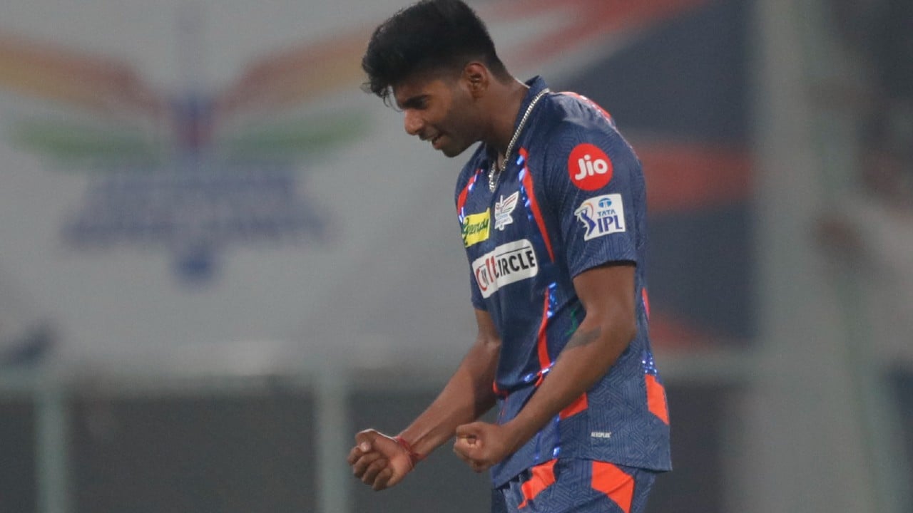 A new talent burst on stage as Mayank Yadav thrill the world with his pace during Lucknow Super Giants match against Punjab Kings. The LSG pacer bowled at great pace and picked 3 wickets on his IPL debut. The lanky fast bowler followed the 3-wicket spell against PBKS with another 3-wicket haul against Royal Challengers Bengaluru. (Image: AP)