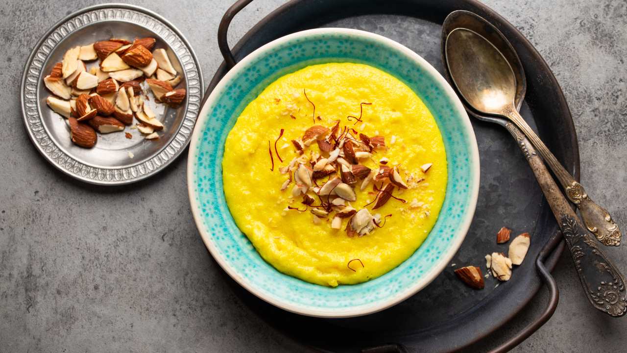 No 4. Dish: Phirni | Popular in: India | A classic Indian rice pudding, Phirni charms with its smooth and creamy consistency, enriched with cardamom and garnished with pistachios, almonds, or saffron strands. (Image: Shutterstock)