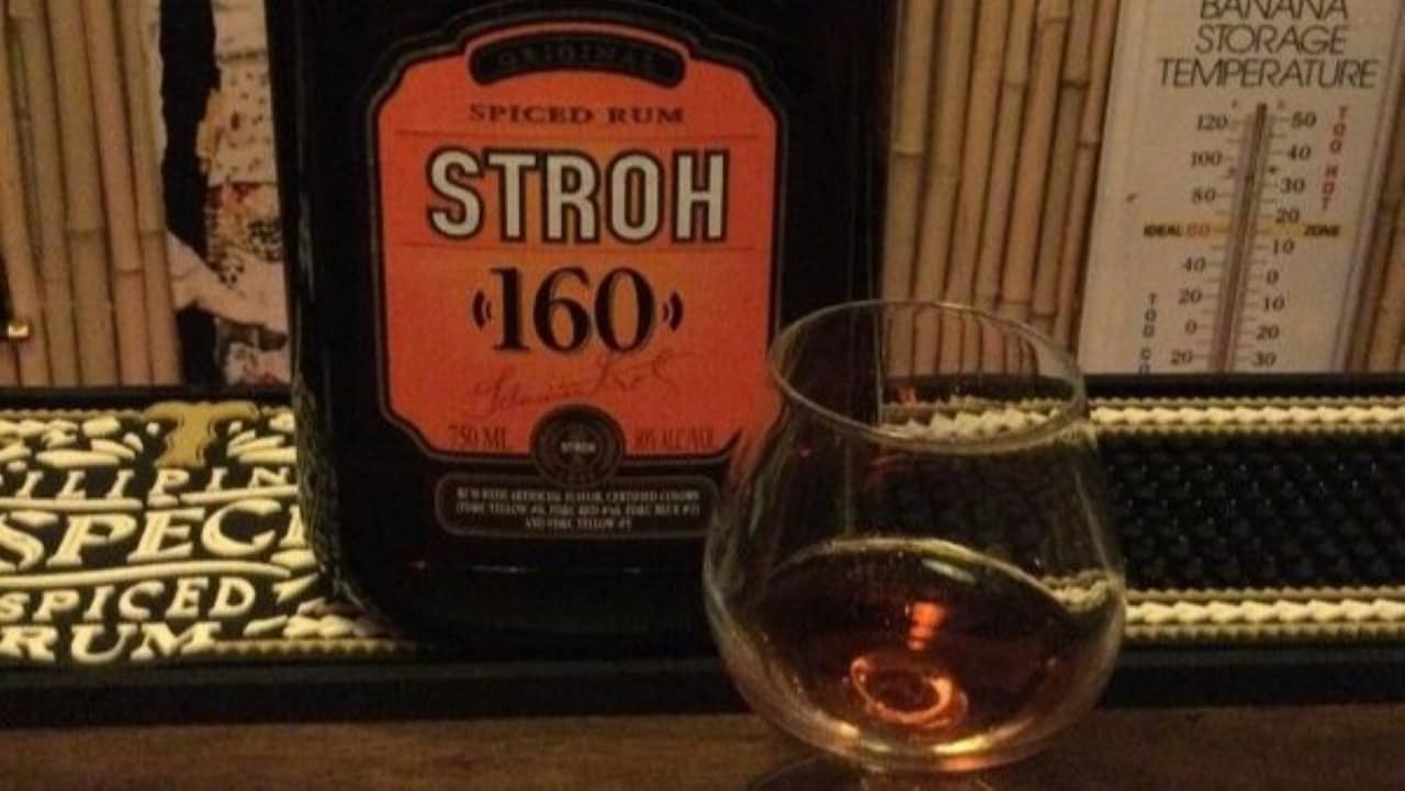 No 9. Stroh 160 Rum | Alcohol by volume content: 80% | Made in Austria, this spiced rum has been using the same secret recipe since 1832. Tasters report a slight vanilla or butterscotch flavor that can be detected underneath the strong burn, but it's advisable to use it in your favorite rum cocktail instead of drinking it straight.