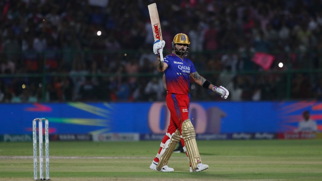 This season, Virat Kohli set the ball rolling as far as centuries are concerned. The former RCB captain scored an unbeaten 113 against Rajasthan Royals. Unfortunately, Kohli's century came in a losing cause. (Image: IPL) 