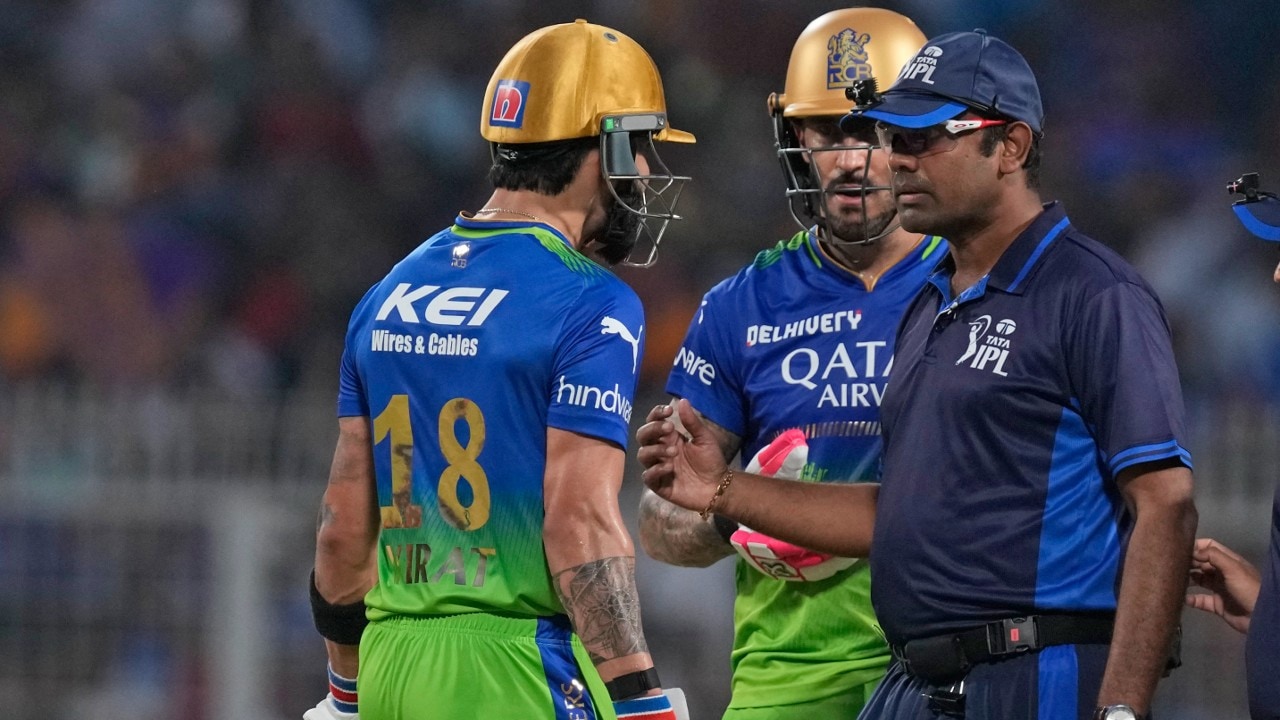 Royal Challengers Bengaluru's star batsman Virat Kohli lost his temper on the on-field umpires during his team's match against Kolkata Knight Riders at Eden Gardens. 