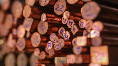 Rods of copper at a wholesale metal dealer in Mumbai, India, on Saturday, Apr. 27, 2024.Photographer: Dhiraj Singh/Bloomberg