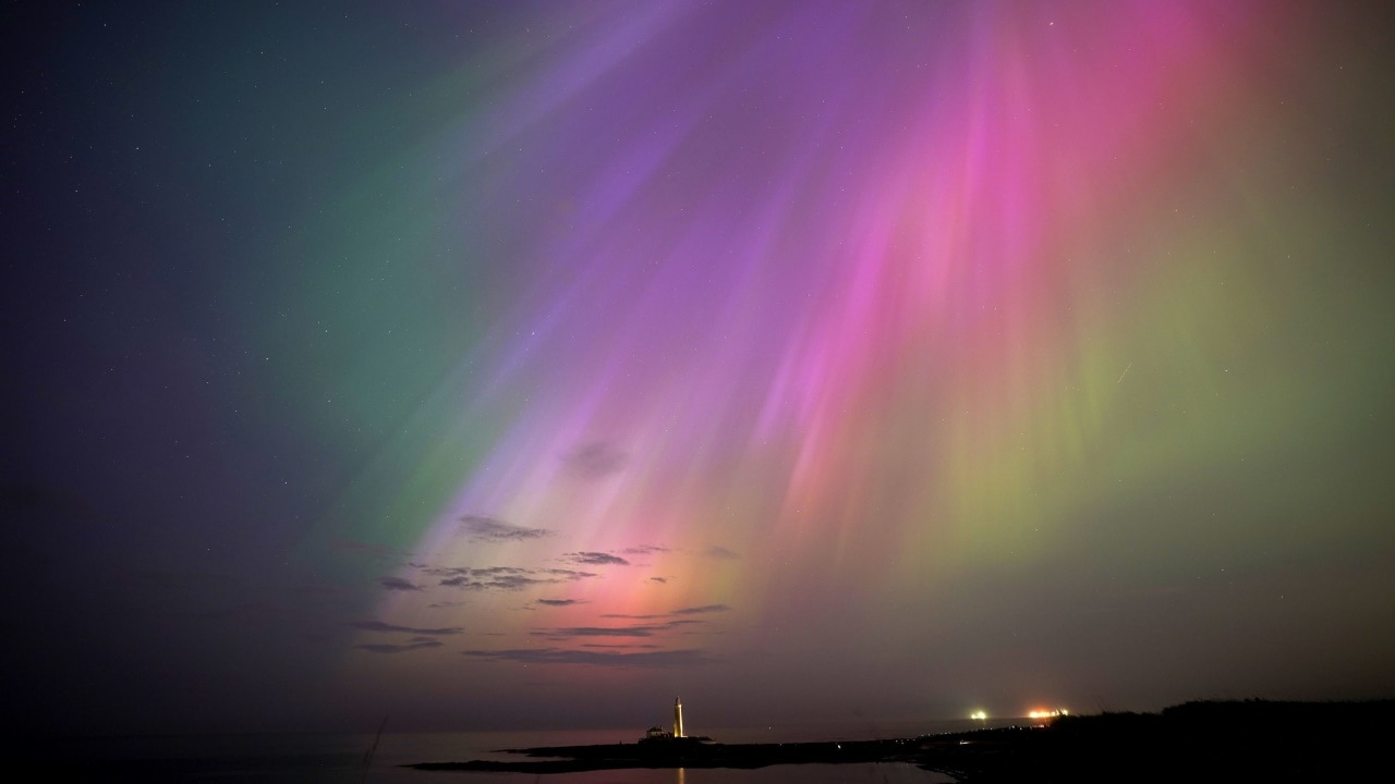 Lights with brilliant shades of purple, green, yellow and pink were reported around the world, with sightings in Germany, Switzerland, China, England, Spain and other parts of the world.
