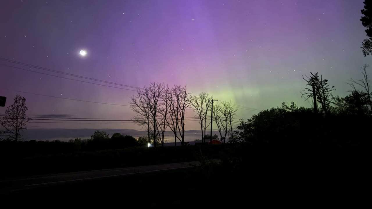 A powerful solar storm – which could continue into Sunday – has triggered spectacular celestial shows usually confined to the far northern reaches of the planet, hence their nickname of the "northern lights". (Image: AP)