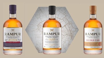 No 5. Rampur Asava | Price: ₹9,390 at Duty-Free outlets | Awards won: 'World's Best Whisky' at the John Barleycorn Awards 2023 | Matured in American Bourbon barrels and meticulously finished in Indian Cabernet Sauvignon casks, this results in a unique expression with an impeccable balance. Its recognition at the John Barleycorn Awards highlights the Indian brand’s competition among international spirits.