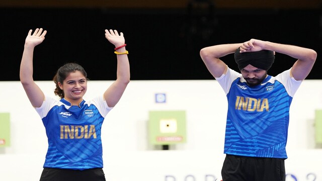 Manu Bhaker And Sarabjot Singh Win Bronze Medal In Mixed 10m Air Pistol In Paris Olympics Cnbc