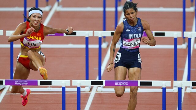 Jyothi Yarraji Makes History as India's First Track and Field Athlete to Qualify for Women's 100m Hurdles at Paris Olympics 2024.