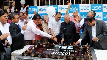 Points: 30k-40k | Days taken:  1,044 | A three-fold rise in Sensex was witnessed in nine years as the index hit 30,000 points. On March 04, 2015, the Sensex hit another record of 30000 points and it took over 1,000 days to add 10,000 points this time. At 30,000 points, the Sensex had a market capitalisation of Rs 48 lakh crore. (Image: Reuters)