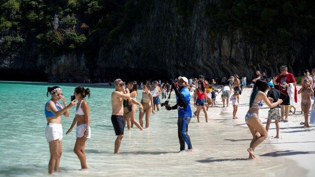 No 1. Maya Bay Beach: Famous for being featured in the film &quot;The Beach,&quot; May Beach captivates visitors with its powdery white sands and crystal-clear turquoise waters. Travellers are drawn to its secluded cove and vibrant marine life, perfect for snorkelling and diving enthusiasts.