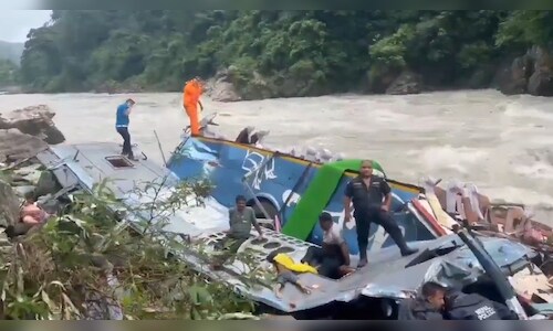 At least 27 dead after bus carrying 43 Indian passengers plunges into ...