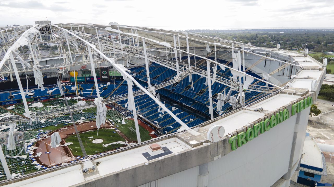 Hurricane Milton Causes Widespread Damage: Tropicana Field's Roof ...