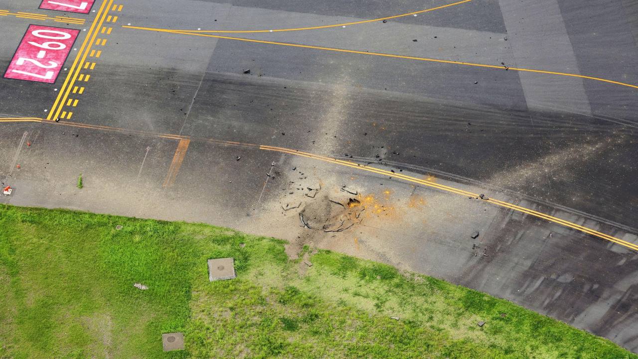 Suspected US bomb from World War II explodes at airport in Japan, causes massive crater on taxiway