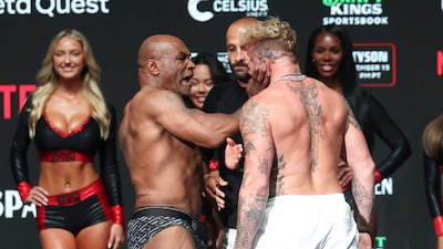 Watch: Mike Tyson slaps Jake Paul during weigh-in ahead of their boxing  match - CNBC TV18