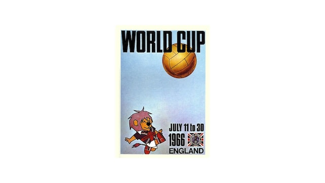 This is the official tournament poster for the 1966 FIFA World Cup. 