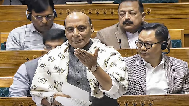 "Defence Minister Rajnath Singh opens the debate on the Constitution's 75th anniversary "Defence Minister Rajnath Singh opens the debate on the Constitution's 75th anniversary