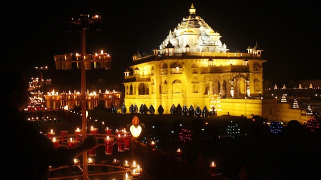 No 6. Gujarat | Number of temples: 50,000 | Known for its spirituality and rich cultural heritage, Gujarat is home to as many as 50,000 temples. From modern spiritual complexes to ancient architectural marvels, the state has many temples that attract devotees and tourists. The renowned list of temples includes Somnath Temple, Swaminarayan Akshardham Temple, Dwarkadhish Temple, Rukmini Temple and Shri Shatrunjaya Temples, among others. (Image: Reuters) No 6. Gujarat | Number of temples: 50,000 | Known for its spirituality and rich cultural heritage, Gujarat is home to as many as 50,000 temples. From modern spiritual complexes to ancient architectural marvels, the state has many temples that attract devotees and tourists. The renowned list of temples includes Somnath Temple, Swaminarayan Akshardham Temple, Dwarkadhish Temple, Rukmini Temple and Shri Shatrunjaya Temples, among others. (Image: Reuters)