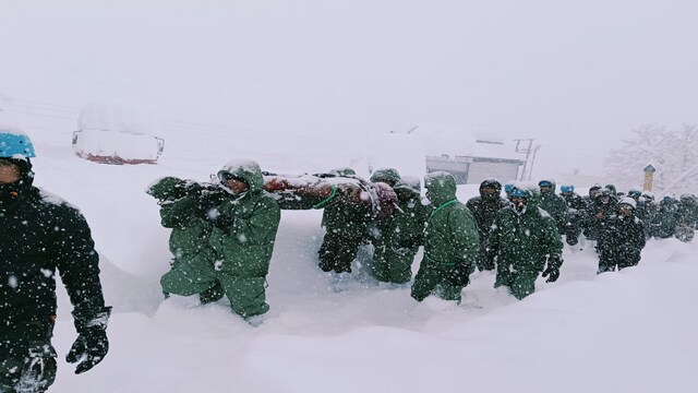 "Our effort is to rescue all safely as soon as possible," he said Officials had been on alert for bad weather and its possible impact. The Defence Geoinformatics Research Establishment (DGRE) in Chandigarh had issued an avalanche warning for a period of 24 hours at 5 pm on Thursday for places located above 2,400 metres in Chamoli, Uttarkashi, Rudraprayag, Pithoragarh and Bageshwar districts. (Image: Indian Army)