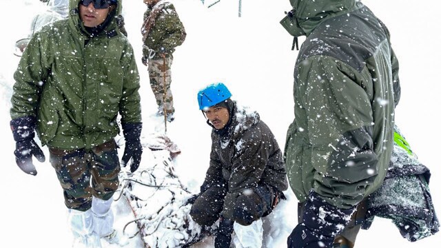 The National Disaster Response Force (NDRF) on Friday said it has rushed four teams to Uttarakhand's border district of Chamoli where 41 BRO labourers have been trapped under an avalanche. NDRF Director General (DG) Piyush Anand told PTI that apart from these teams, another four units have been kept on standby. (Image: PTI)