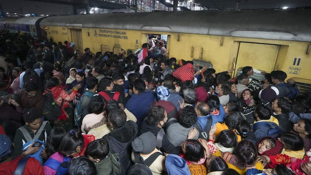 With the death toll in the overnight stampede at New Delhi Railway Station climbing to 18 on Sunday, porters recounted their harrowing experience of carrying bodies on handcarts amid the chaos. Describing the situation, Krishna Kumar Jogi, a porter at the station told PTI that the the crowd swelled when a train bound for Prayagraj arrived. "A massive crowd gathered on the (footover) bridge. People were packed so tightly that many suffocated. Around 10-15 people lost their lives right there," he claimed. "I witnessed the entire incident. We carried dead bodies from platform numbers 14 and 15 to the ambulance," he added. Here's looking back at similar tragedies that have occurred in India over the years past 20 years, most of them at religious festivals or gatherings. (Image: PTI)