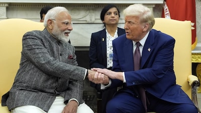 President Donald Trump shakes hands with India's Prime Minister Narendra Modi in the Oval Office of the White House, Thursday, Feb. 13, 2025, in Washington. (Photo/Alex Brandon)