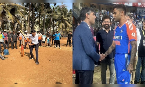 Former UK PM Rishi Sunak enjoys tennis ball cricket during Mumbai visit – CNBC TV18