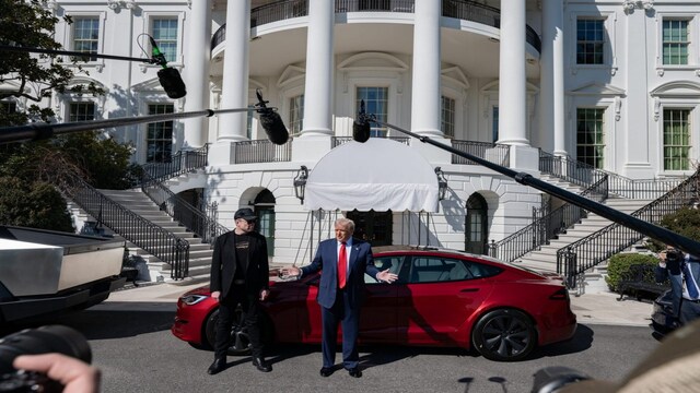 US President Donald Trump buys a Tesla to show support to ‘patriot ...
