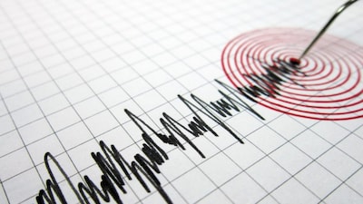 Seismograph reading showing a mild 2.9 magnitude earthquake recorded in Vijayapura district, Karnataka, on November 4 morning