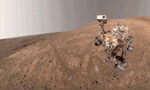 Perseverance Rover Captures Dust Devil in Rare Mars Selfie